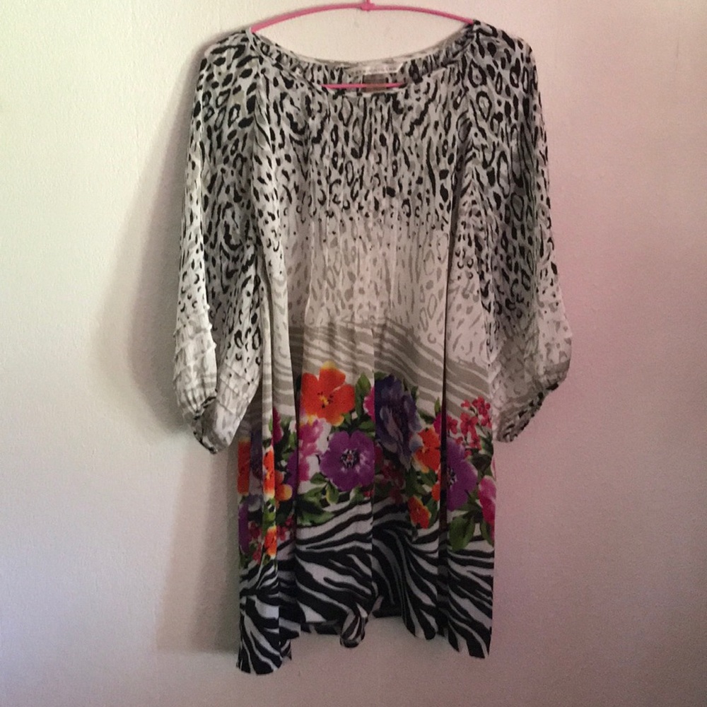 Nygard Animal Print Career Blouse